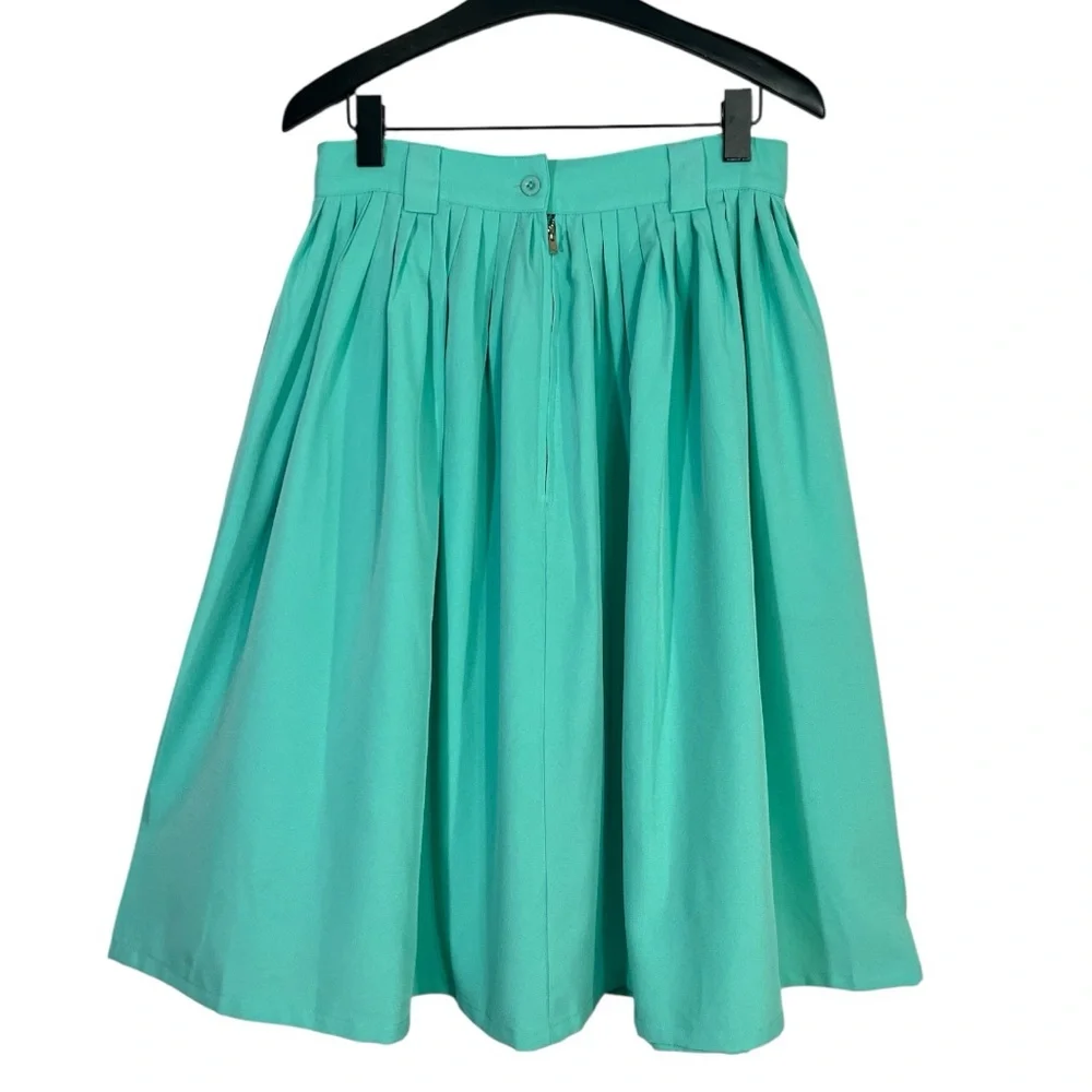 NWT Tailor & Twirl For Retro Fashion A-Line Midi Skirt in Seafoam Blue Size MED